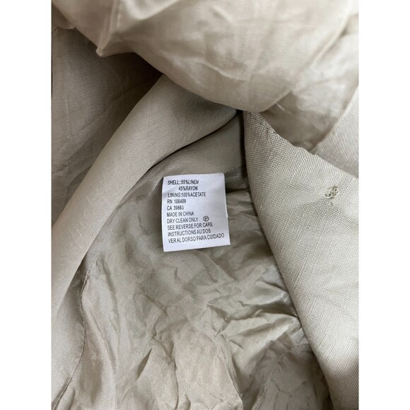 Isabella Demarco Linen Blend Blazer Jacket Size 4 Beige Career Office Business - Picture 6 of 9